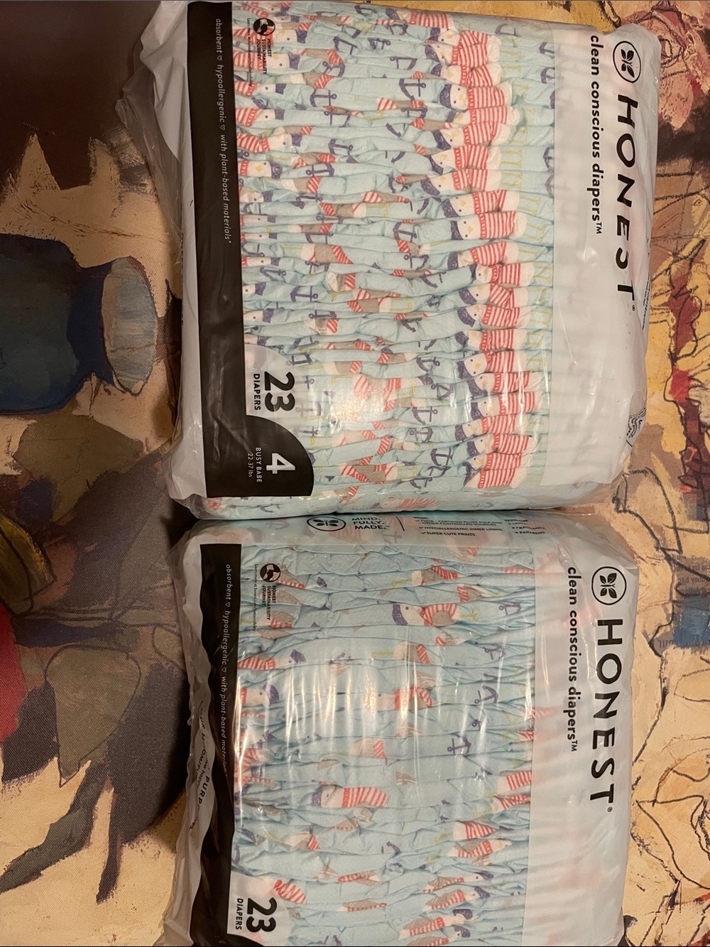 2 Packages of Diapers (size:4, 22-37lbs)